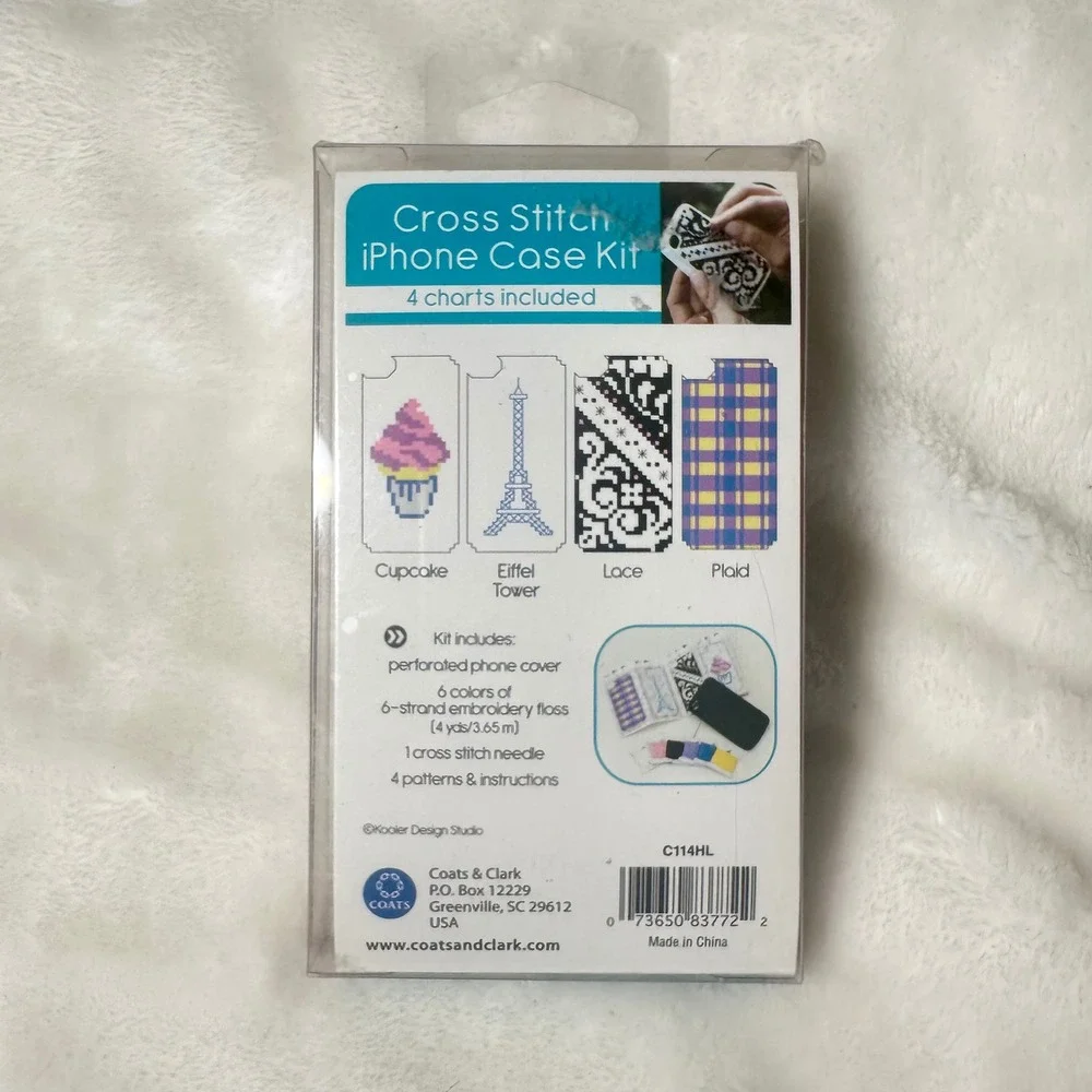 Coats Clark Cross‎ Stitch iPhone 4 4S Case Kit Hobby Lobby New NIB